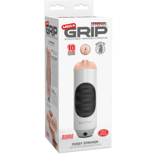 Pipedream Extreme Toyz Mega Grip Vagina Masturbator Vibrator