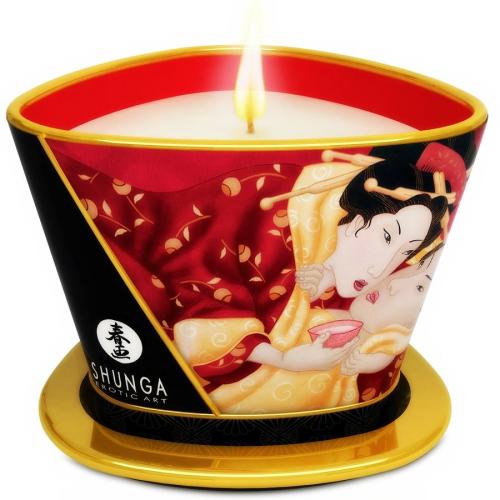 Mini Caress By Candlelight Massage Candle Romance Sparkling Strawberry Wine