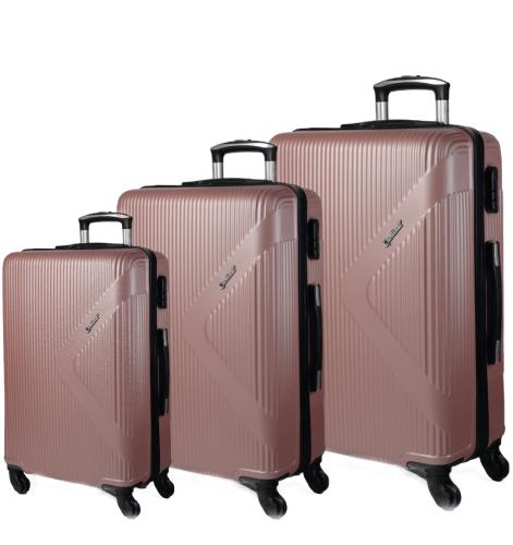 Βαλίτσες trolley (σέτ 3 τεμαχίων) Cardinal 2010 ροζ χρυσό