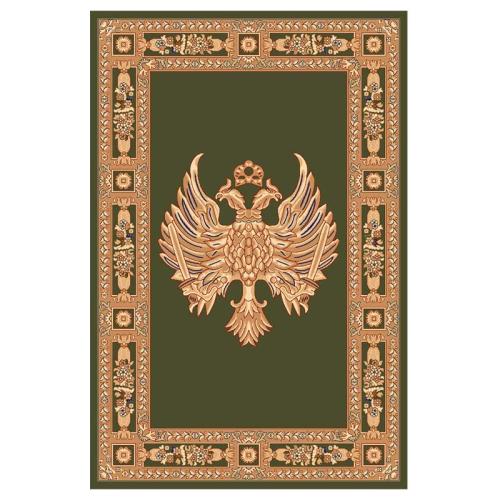 Χαλί εκκλησιαστικό Isexan Atlantis Orthodoxia 1000 πράσινο (green) - Ρώσικος αετός (ανοιχτά φτερά)