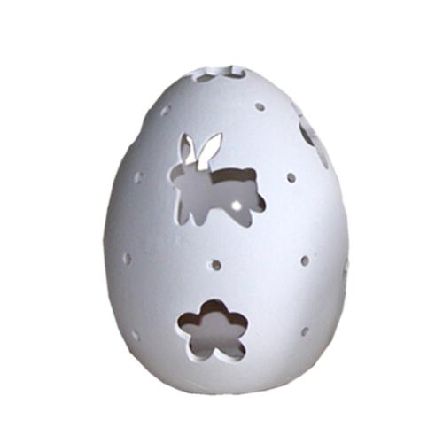 Διακοσμητικό Αυγό Κεραμικό Λευκό Art et Lumiere 10605 11.5cm X 14.8cm