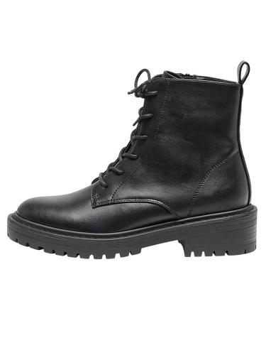 BOOTS ONLY BOLD-17 PU LACE UP BLACK ONLY