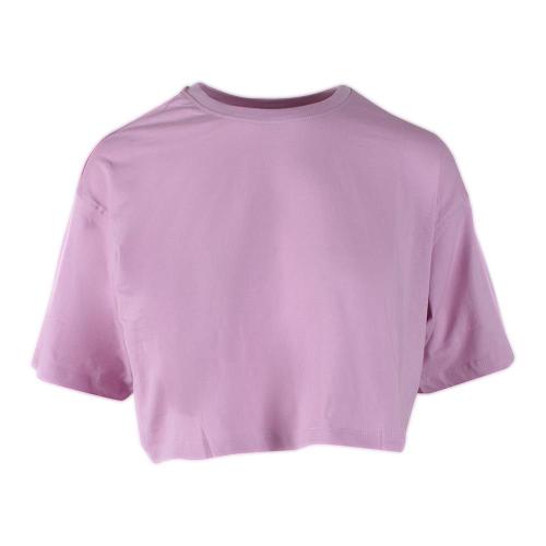 CROP TOP ONLY MAY S/S BOXY PLAIN TOP JRS ORCHID BOUQUET ONLY