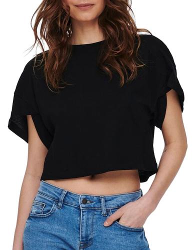 SHORT TOP ONLY ESSA LIFE S/S JRS BLACK ONLY