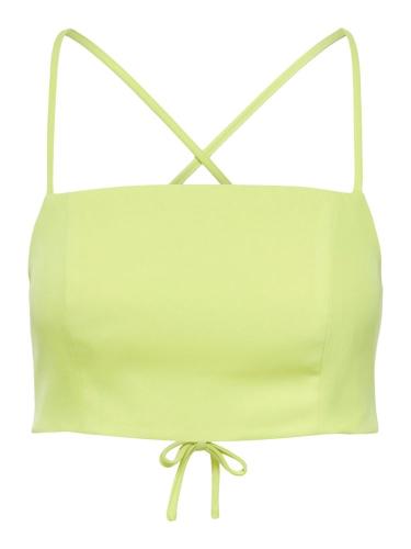 TOP ONLY LAURA S/L STRAP TIE TOP CELERY GREEN ONLY