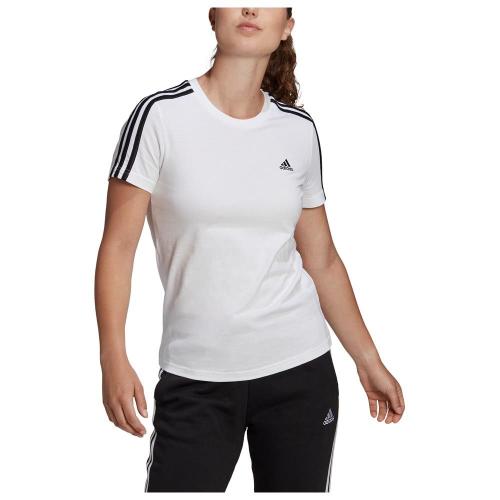 Κοντομάνικη μπλούζα Loungewear Essentials Slim 3-Stripes (GL0783)