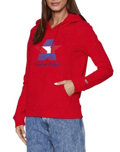 Γυναικείο Star Φούτερ Κόκκινο Tommy Jeans DW0DW17690-XNL