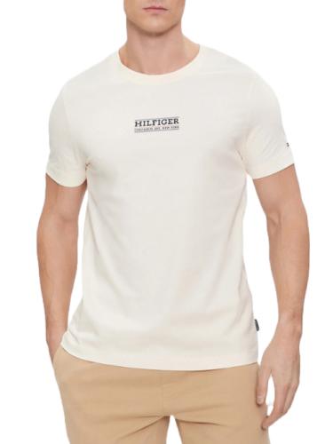 Ανδρικό Small Hilfiger T-shirt Εκρού Tommy Hilfiger MW0MW34387-AEF