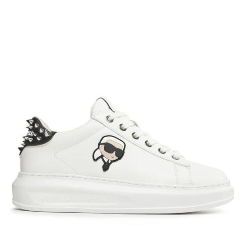 Γυναικεία Δερμάτινα NFT Stud Tab Sneakers Λευκά Karl Lagerfeld KL62529N-011 WHITE