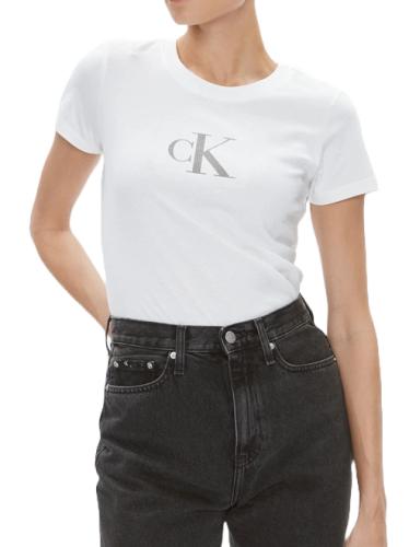 Γυναικείο Sequin Slim T-shirt Λευκό Calvin Klein J20J222961-YAF