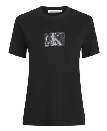 Γυναικείο Sequin Slim T-shirt Μαύρο Calvin Klein J20J222961-BEH