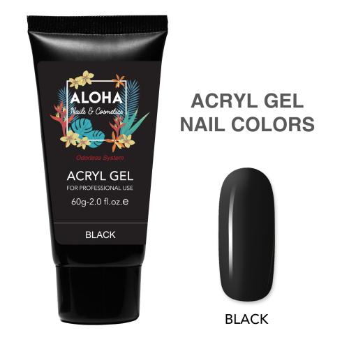 Aloha Acryl Gel UV/LED 60 gr - Black (Μαύρο)