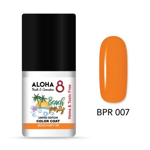 Ημιμόνιμο βερνίκι ALOHA 8ml - Beach Party Limited Edition / BPR-007 Tequilla Sunrise