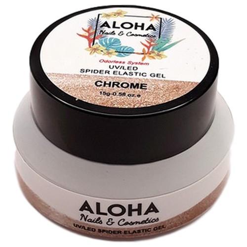 Spider Elastic Gel 15ml - Aloha Nails +amp; Cosmetics / Χρώμα: Chrome