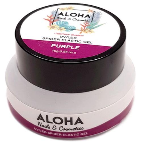 Spider Elastic Gel 15ml - Aloha Nails + Cosmetics / Χρώμα: Μωβ