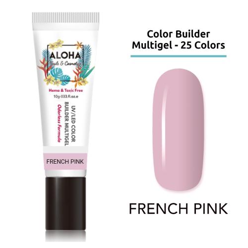 UV/LED Color Builder Multigel 10 gr - ALOHA Nails + Cosmetics / Χρώμα: Ροζ Γαλλικού (French Pink)