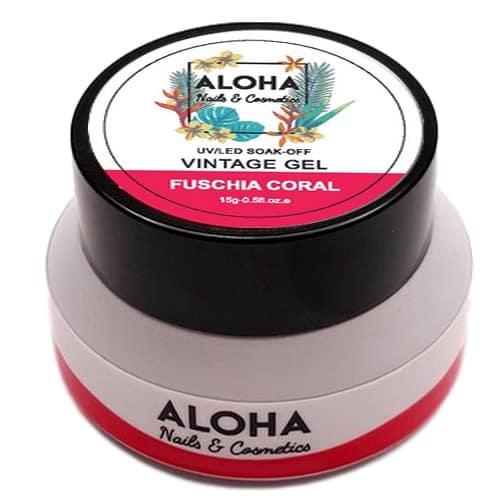 UV/LED Vintage Gel Aloha 15gr / Χρώμα: Φούξια Κοραλί (Fuschia Coral)