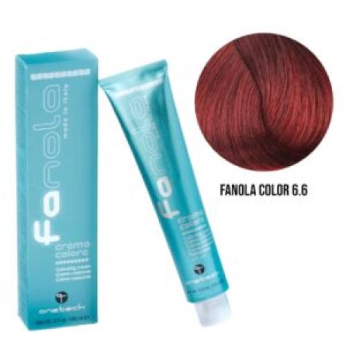 Επαγγελματική Βαφή Μαλλιών – 100ml / Fanola Color 6.6 – Ξανθό Σκούρο Κόκκινο