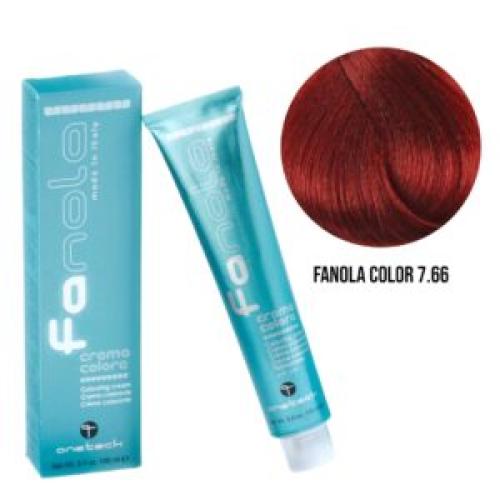 Επαγγελματική Βαφή Μαλλιών – 100ml / Fanola Color 7.66 – Ξανθό Κόκκινο Έντονο