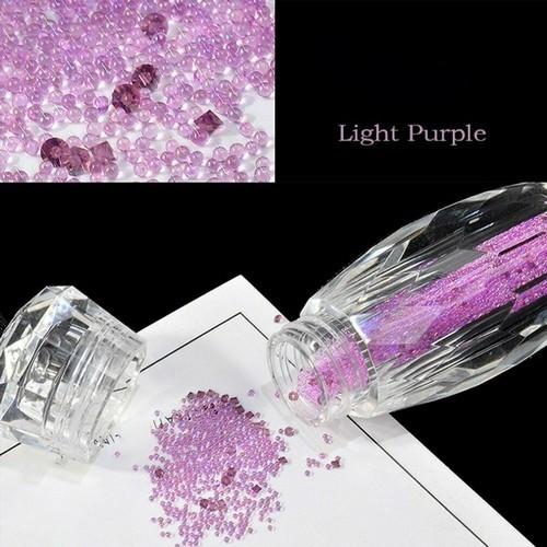 Glass Mini Chaviar Nail Art Decoration 5g - ALOHA Nails + Cosmetics / Μωβ απαλό (Light Purple))