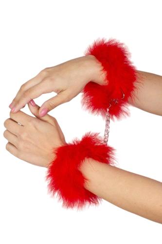 Χειροπέδες - Feather Handcuffs Κόκκινες EX22340