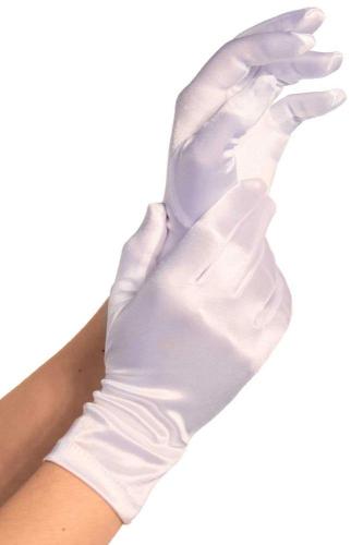 Γάντια - Leg Avenue Wrist Length Satin Gloves Λευκά LG-2B-White