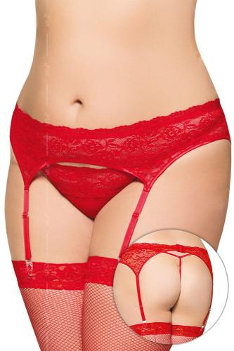 Γυναικεία ζαρτιέρα μεγάλο μέγεθος - Softline Red Garter Belt SFL-3305-Red