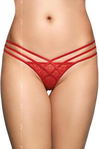 Κόκκινο εσώρουχο - Triple thong with lace Κόκκινο SFT2492-Red