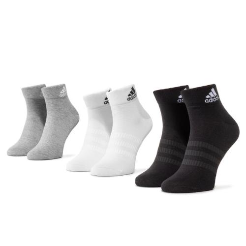 Σετ 3 ζευγάρια κοντές κάλτσες unisex adidas Light Ank 3PP DZ9434 Mgreyh/White/Black
