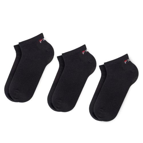 Σετ 3 ζευγάρια κοντές κάλτσες unisex Fila Calza F9100 Black 200