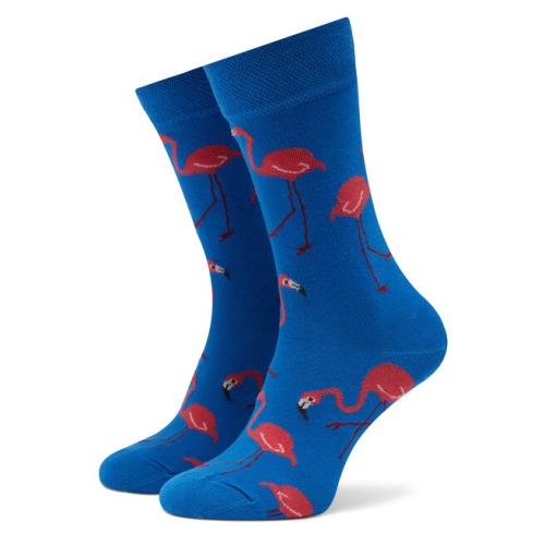 Κάλτσες Ψηλές Unisex Funny Socks Flamingos SM1/02 Μπλε
