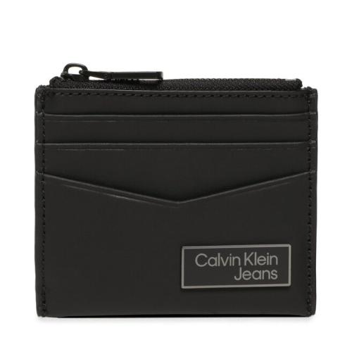 Θήκη πιστωτικών καρτών Calvin Klein Jeans Logo Plaqueid Cardholder W/Zip K50K510130 BDS