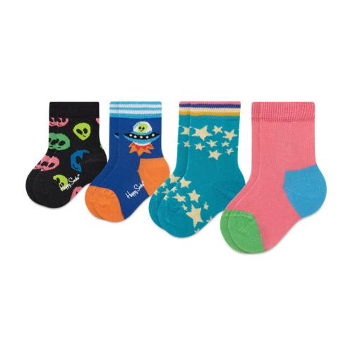 Σετ ψηλές κάλτσες παιδικές 4 τεμαχίων Happy Socks XKSPC09-0200 Kolorowy