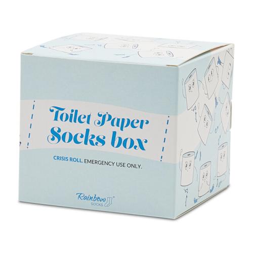 Κάλτσες Ψηλές Unisex Rainbow Socks Toilet Paper Socks Box Λευκό
