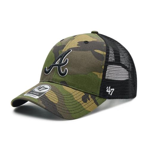 Καπέλο Jockey 47 Brand MLB Atlanta Braves Branson Trucker B-CBRAN01GWP-CMB Πράσινο