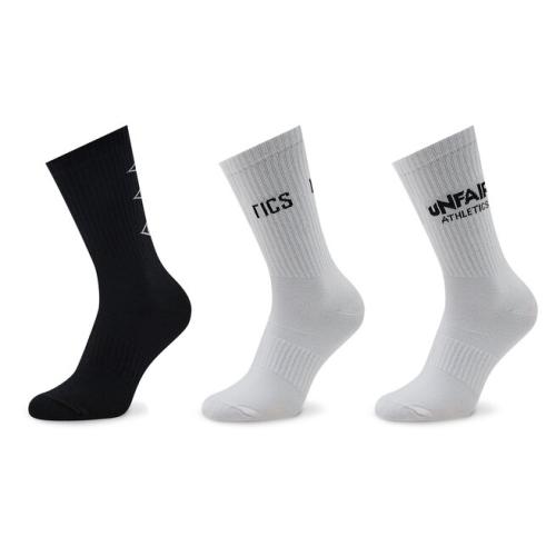 Σετ 3 ζευγάρια ψηλές κάλτσες unisex Unfair Athletics Athletic UNFR20-188 Black