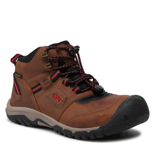 Παπούτσια πεζοπορίας Keen Ridge Flex Mid Wp 1025585 Bison/Red Carpet
