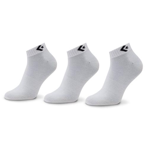 Σετ κοντές κάλτσες ανδρικές 3 τεμαχίων Converse E746W Λευκό