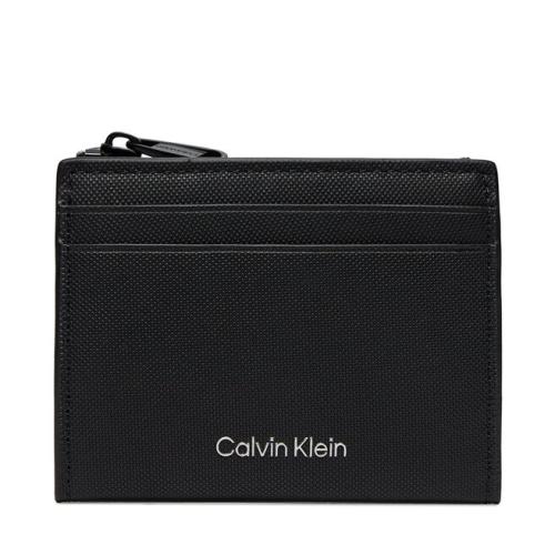 Θήκη πιστωτικών καρτών Calvin Klein Ck Must 10Cc Cardholder W/Zip K50K511282 Ck Black Pique BEH