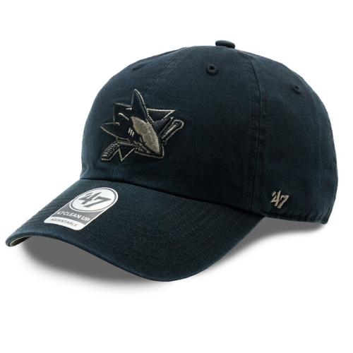 Καπέλο Jockey 47 Brand NHL San Jose Sharks Ballpark Camo '47 CLEAN UP H-BPCAM22GWS-BK Black