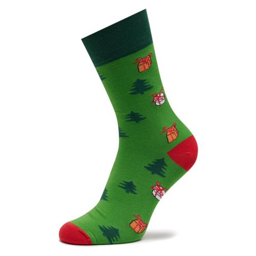 Κάλτσες Ψηλές Unisex Funny Socks Green Santa Claus SM1/36 Πράσινο