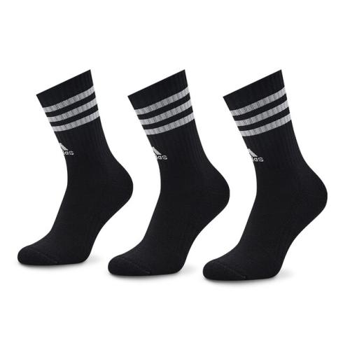 Σετ 3 ζευγάρια ψηλές κάλτσες unisex adidas 3-Stripes IC1321 Black/White