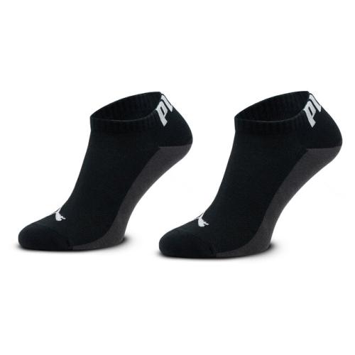 Σετ κοντές κάλτσες ανδρικές 2 τεμαχίων Puma Men Back Logo Sneaker 2P 938011 Black 01