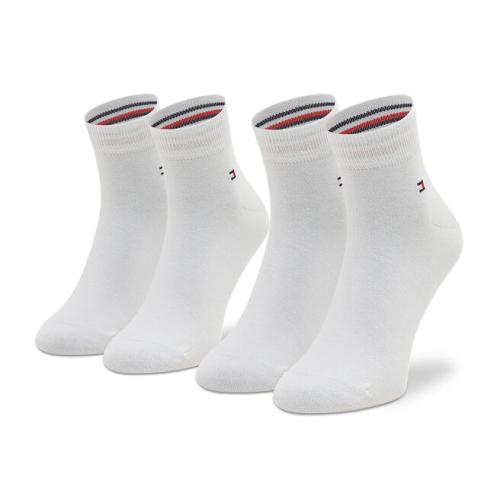 Σετ 2 ζευγάρια κοντές κάλτσες unisex Tommy Hilfiger 342025001 White 300