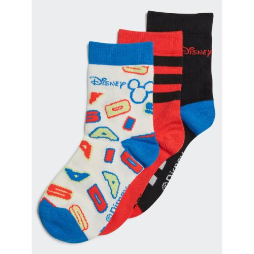 Σετ ψηλές κάλτσες παιδικές 3 τεμαχίων adidas Mickey Mouse Crew Socks 3 Pairs IB6776 Black/Broyal/Cwhite