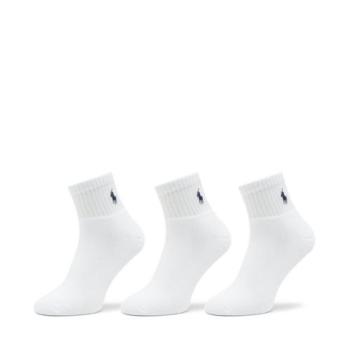 Σετ ψηλές κάλτσες ανδρικές 3 τεμαχίων Polo Ralph Lauren 449655220003 White