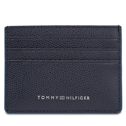 Θήκη πιστωτικών καρτών Tommy Hilfiger Th Struc Leather Cc Holder AM0AM11606 Space Blue DW6
