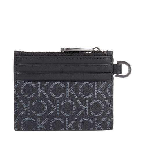 Θήκη πιστωτικών καρτών Calvin Klein Subtle Mono 6Cc Holder W/Zip K50K509236 Black Classic Mono 01H