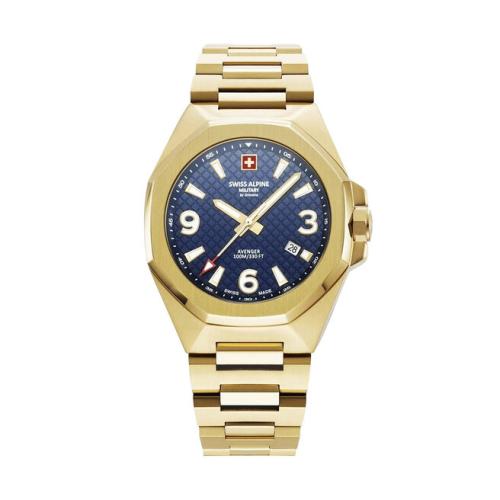 Ρολόι Swiss Alpine Military 7005.1115 Gold/Blue
