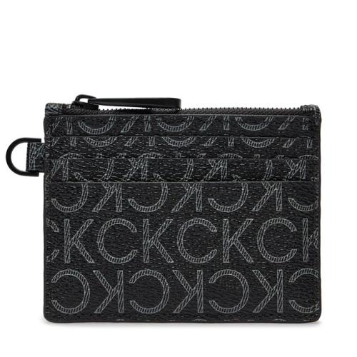 Θήκη πιστωτικών καρτών Calvin Klein Ck Must Mono 6Cc Holder W/Zip K50K511678 Classic Mono Black 0GJ